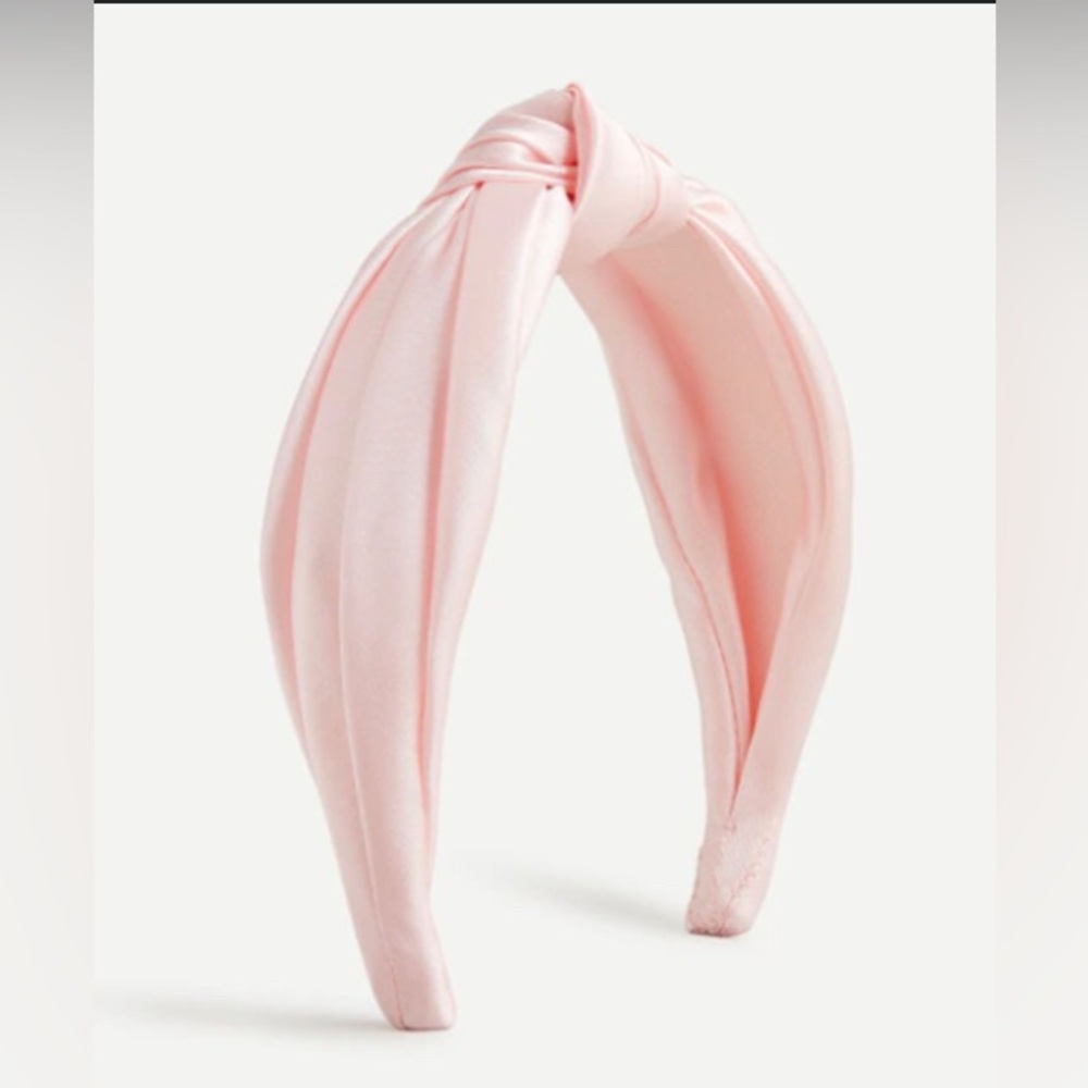 J. Crew pink satin knot headband
